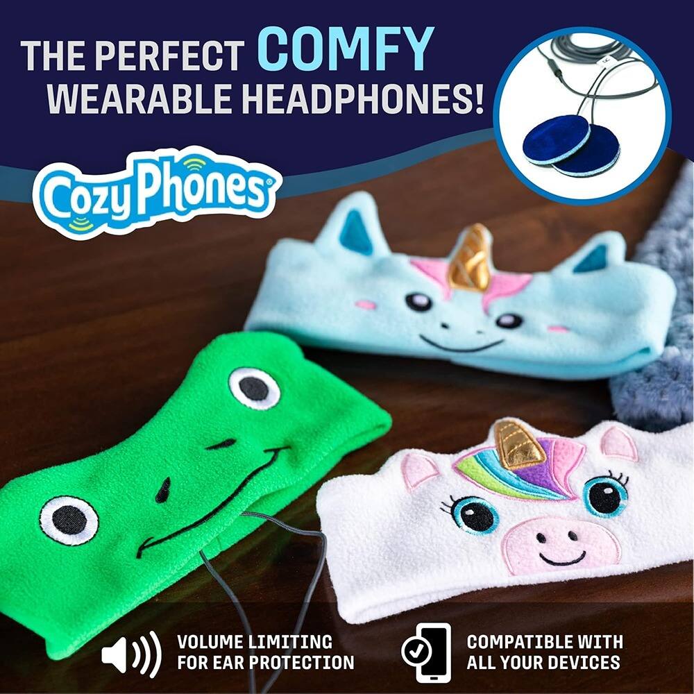 THE PERFECT COMFY WEARABLE HEADPHONES!  
CozyPhones®  

VOLUME LIMITING FOR EAR PROTECTION  
COMPATIBLE WITH ALL YOUR DEVICES