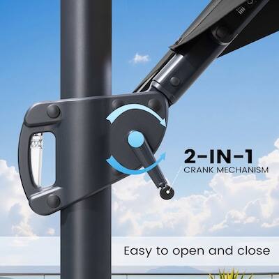 I Q CRANK 2-IN-1 MECHANISM  
Easy to open and close