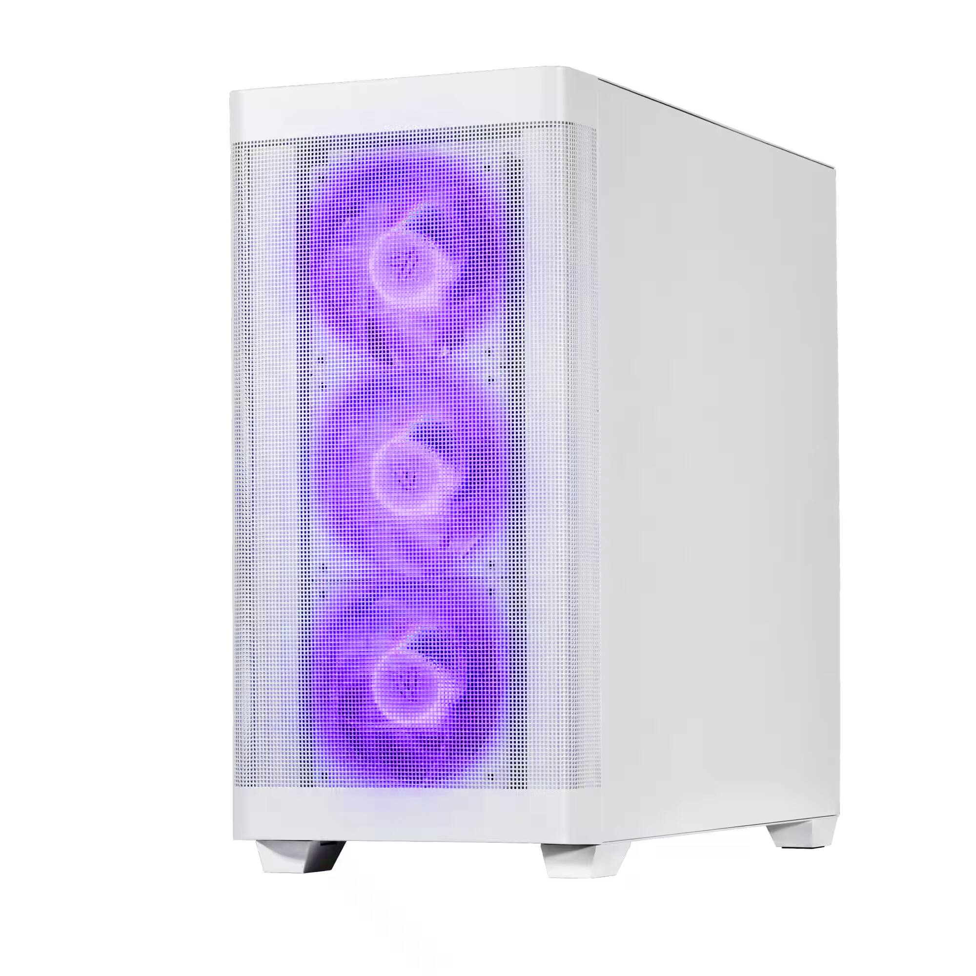 Alt View 1. Velztorm - Pilum Z2 Gaming Desktop PC (AMD Ryzen 7 5700X, GeForce RTX 5060, 32GB DDR4 RAM, 1TB PCIe SSD, Windows 11 Home) - White.