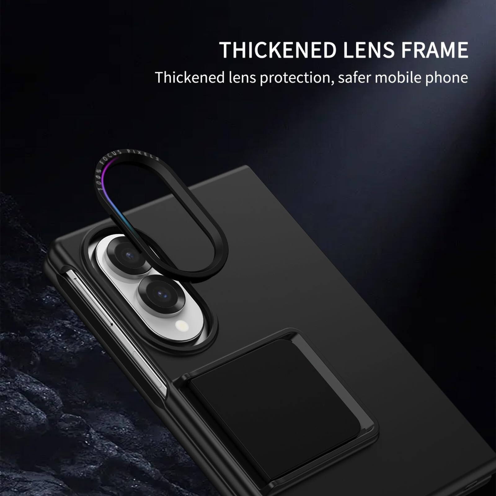 THICKENED LENS FRAME  
Thickened lens protection, safer mobile phone  

FOCUS PIXELS  
100%