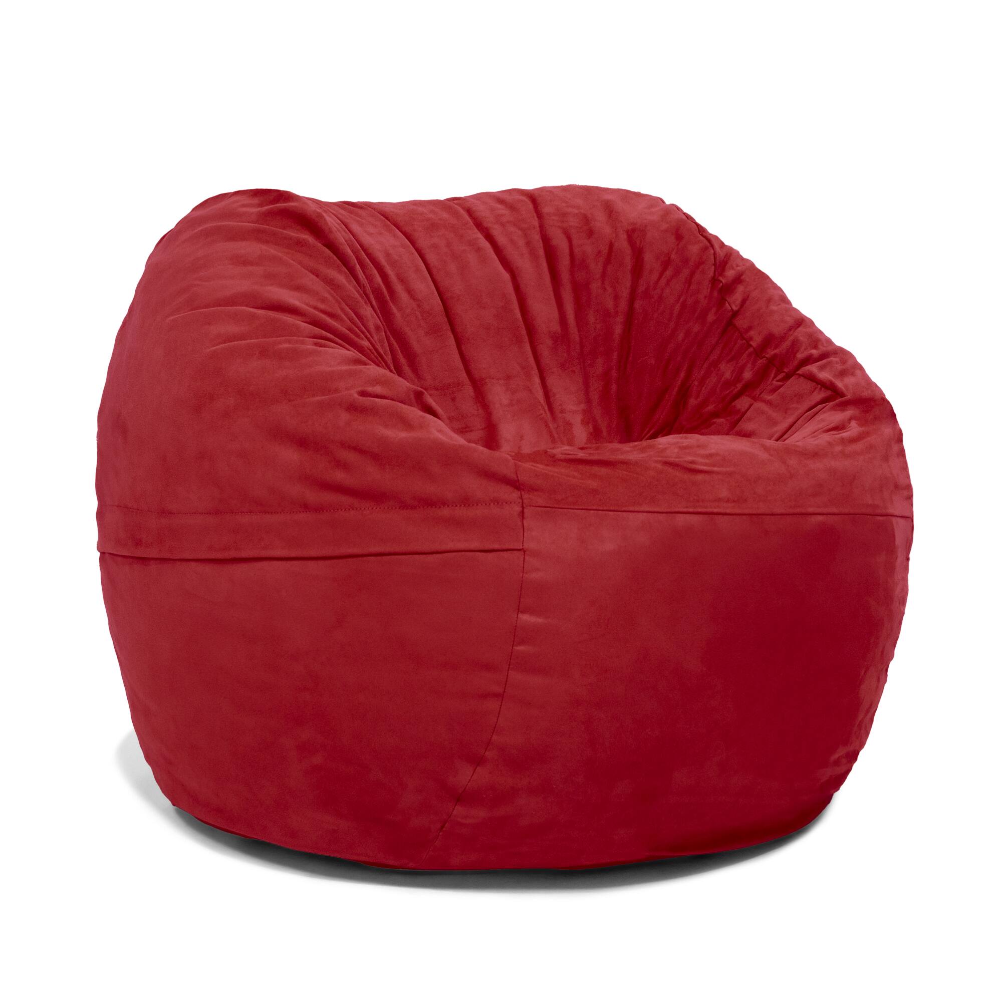 Jaxx - Saxx 3 Foot Bean Bag Chair with Removable Cover, Cinnabar - Microsuede Cinnabar