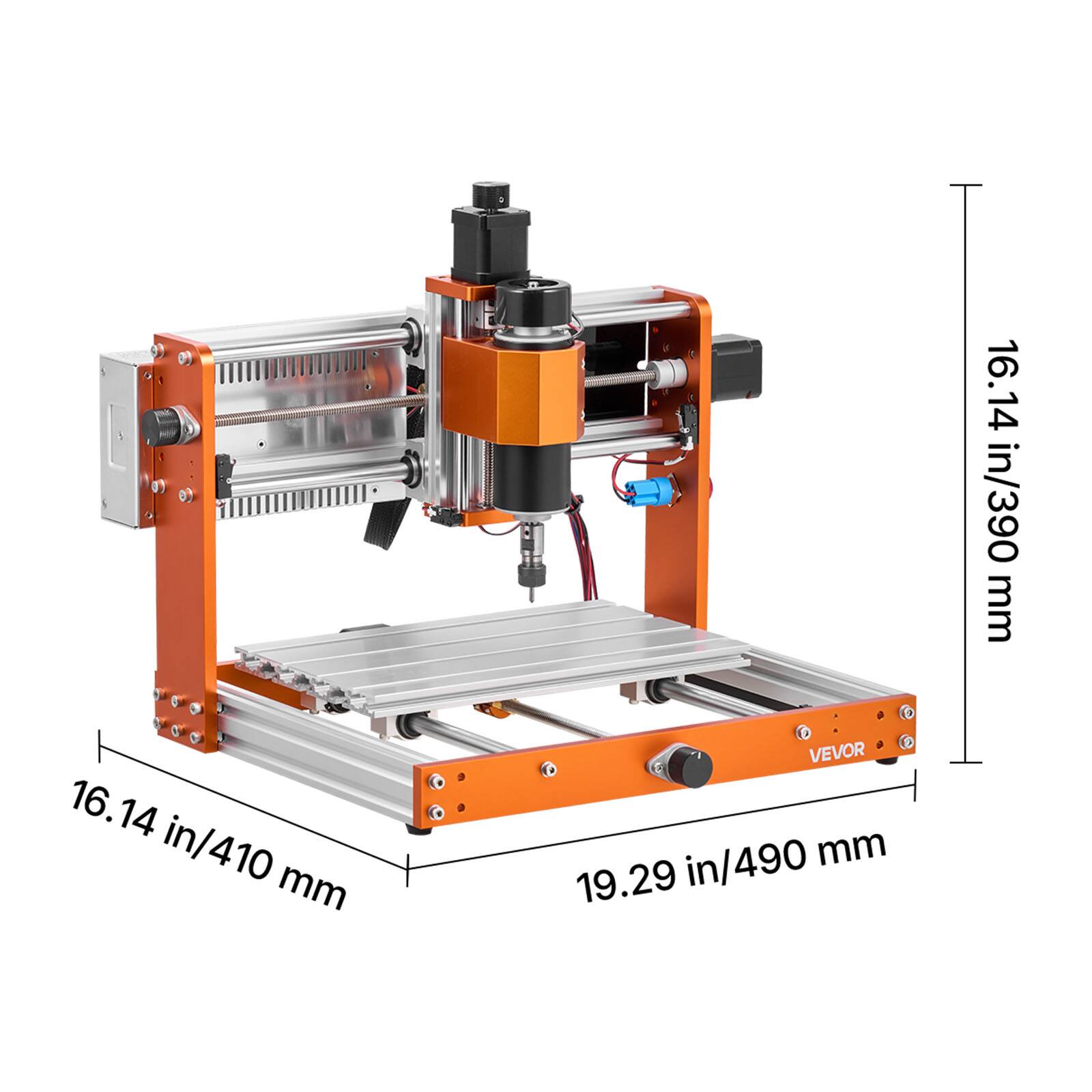 16.14 in/390 mm  
9 E VEVOR  
16.14 in/410 mm  
16.14 mm  
19.29 in/490 mm