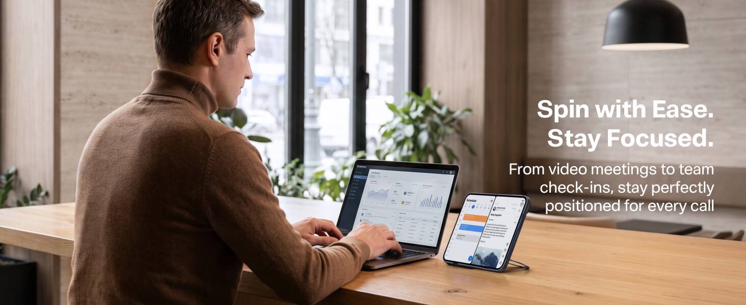 Scherble

Spin with Ease. Stay Focused.

From video meetings to team check-ins, stay perfectly positioned for every call