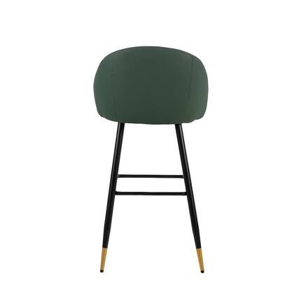 Front. New Classic Furniture - New Classic Furniture Oliver Vegan Leather Bar Chair in Green (Set of 4) - Green.