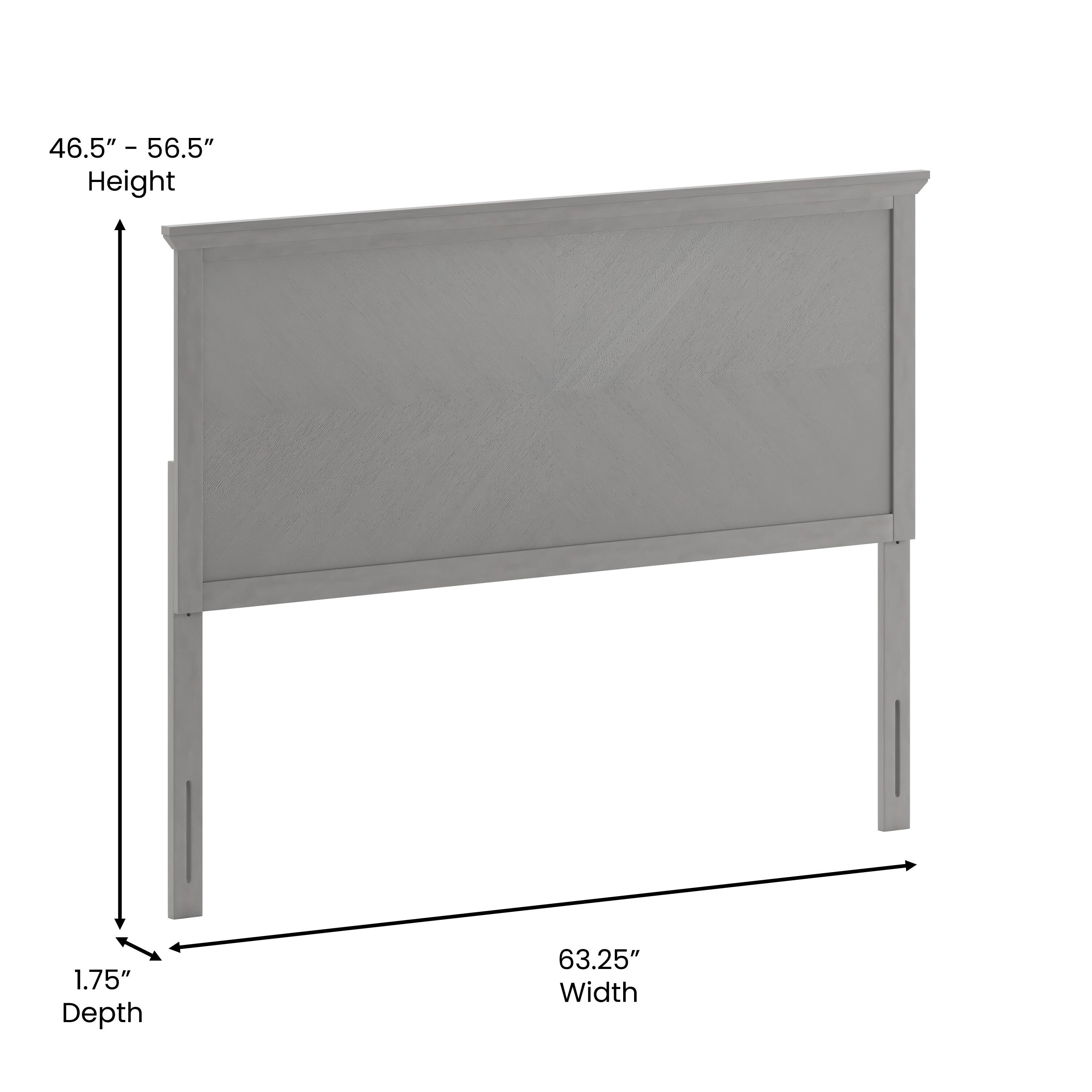 46.5" - 56.5" Height  
1.75" Depth  
63.25" Width
