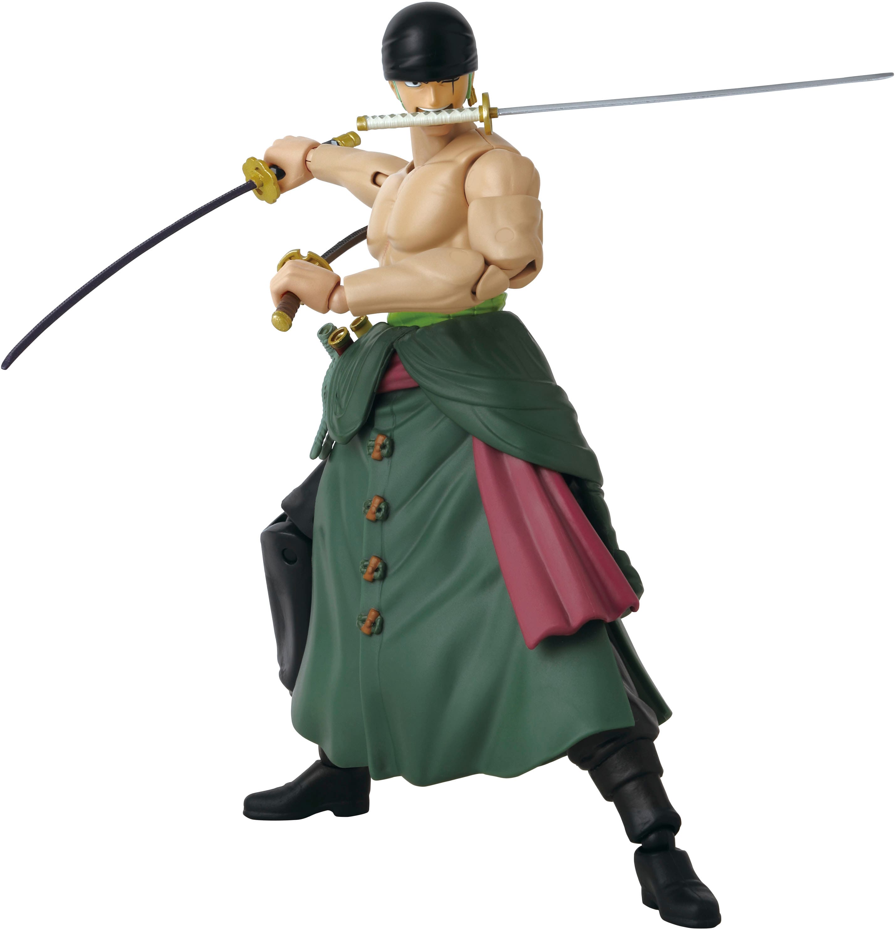 Alt View 12. Bandai - Roronoa Zoro Three Sword Style - One Piece - Anime Heroes 6.5" Figure.