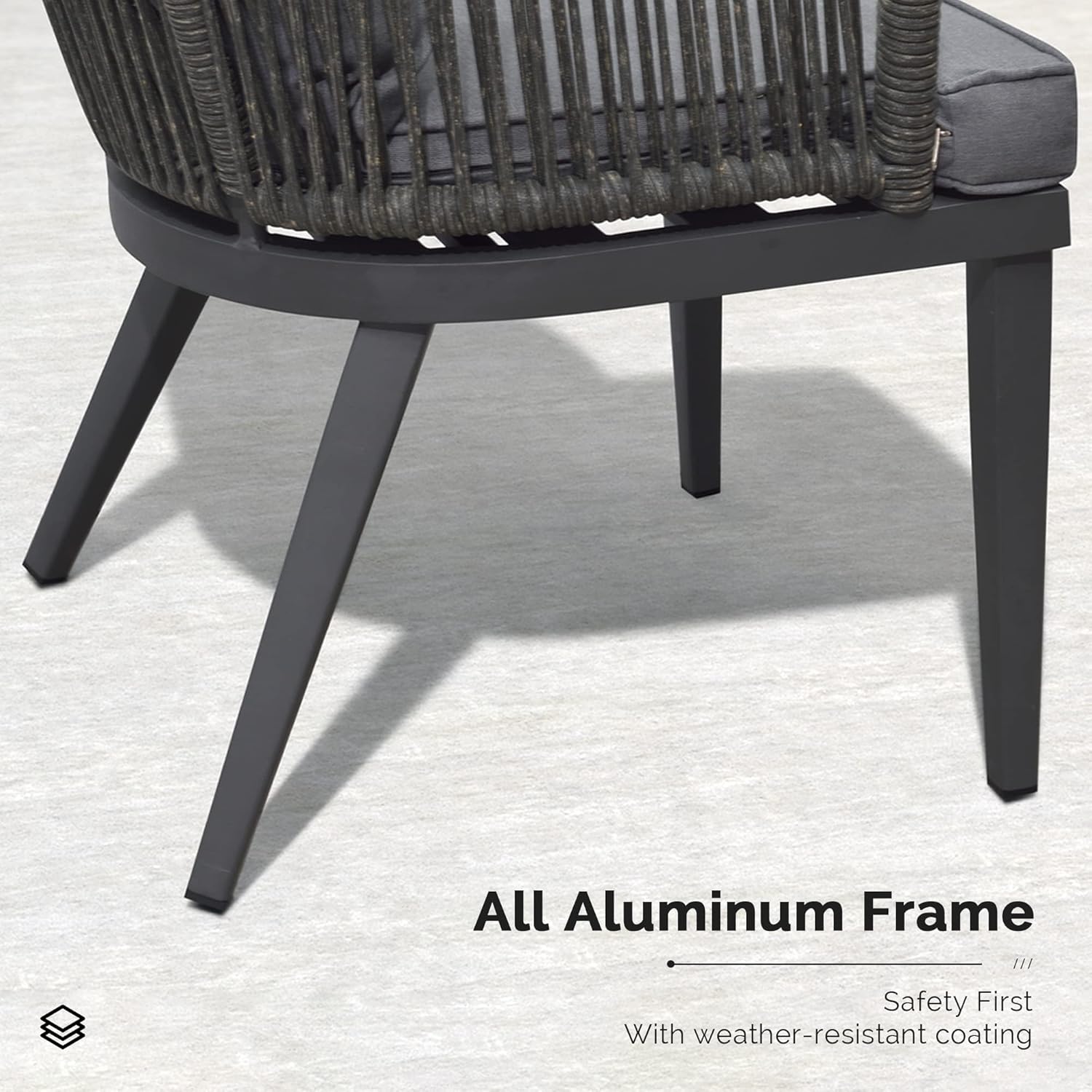 All Aluminum Frame  
Safety First  
With weather-resistant coating