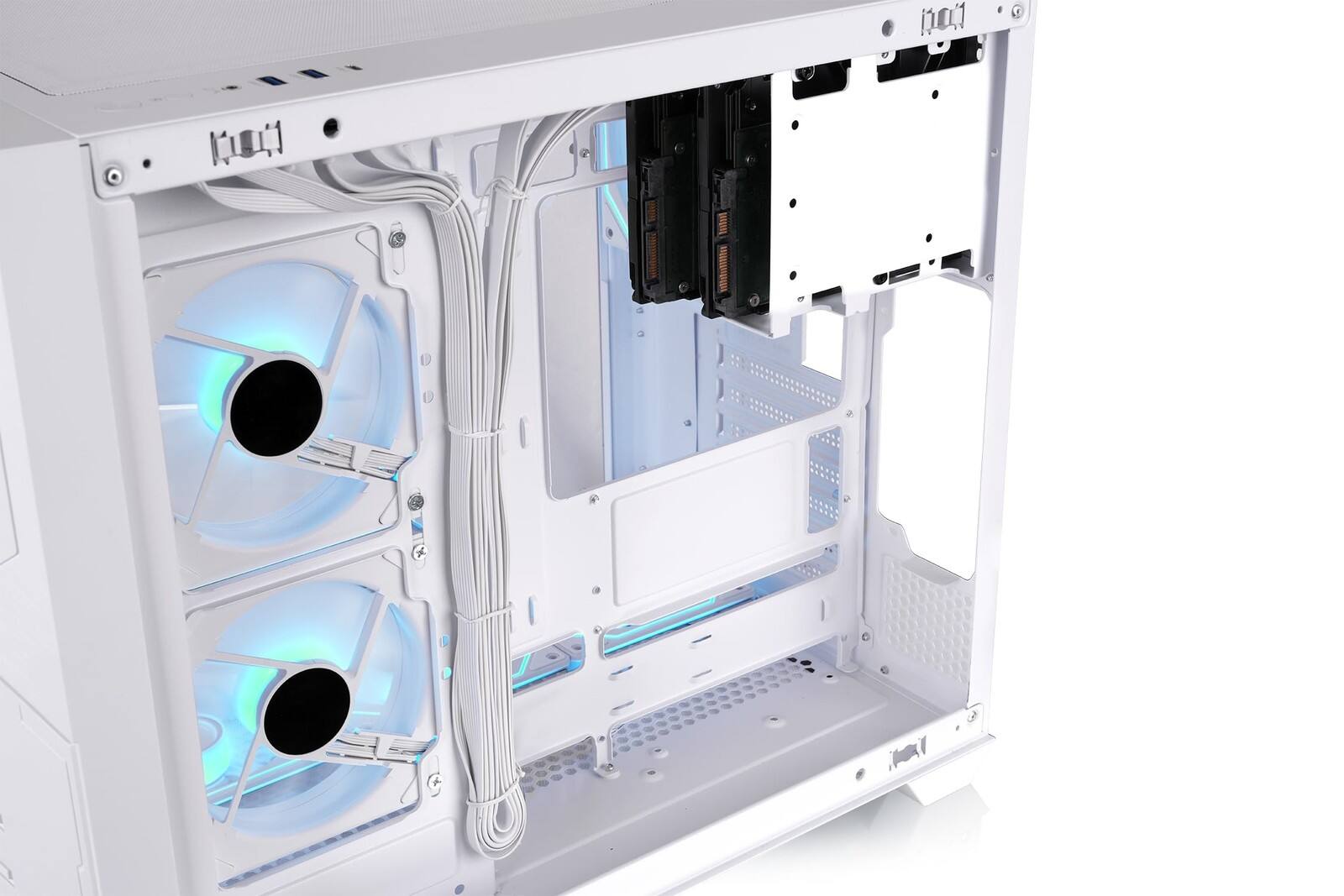 Back. Thermaltake - vision 330 cr argb white case - Snow.