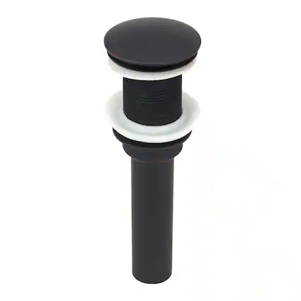 Front. Akicon - Akicon Push Button Bathroom Sink Drain Stopper Without Overflow in Oil Rubbed Bronze - Oil Rubbed Bronze.