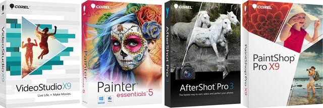 COREL VideoStudio X9
Live Life. Make Movies.
COREL Painter essentials 5
COREL AfterShot Pro 3
The fastest way to sort, select and perfect your photos
COREL PaintShop Pro X9