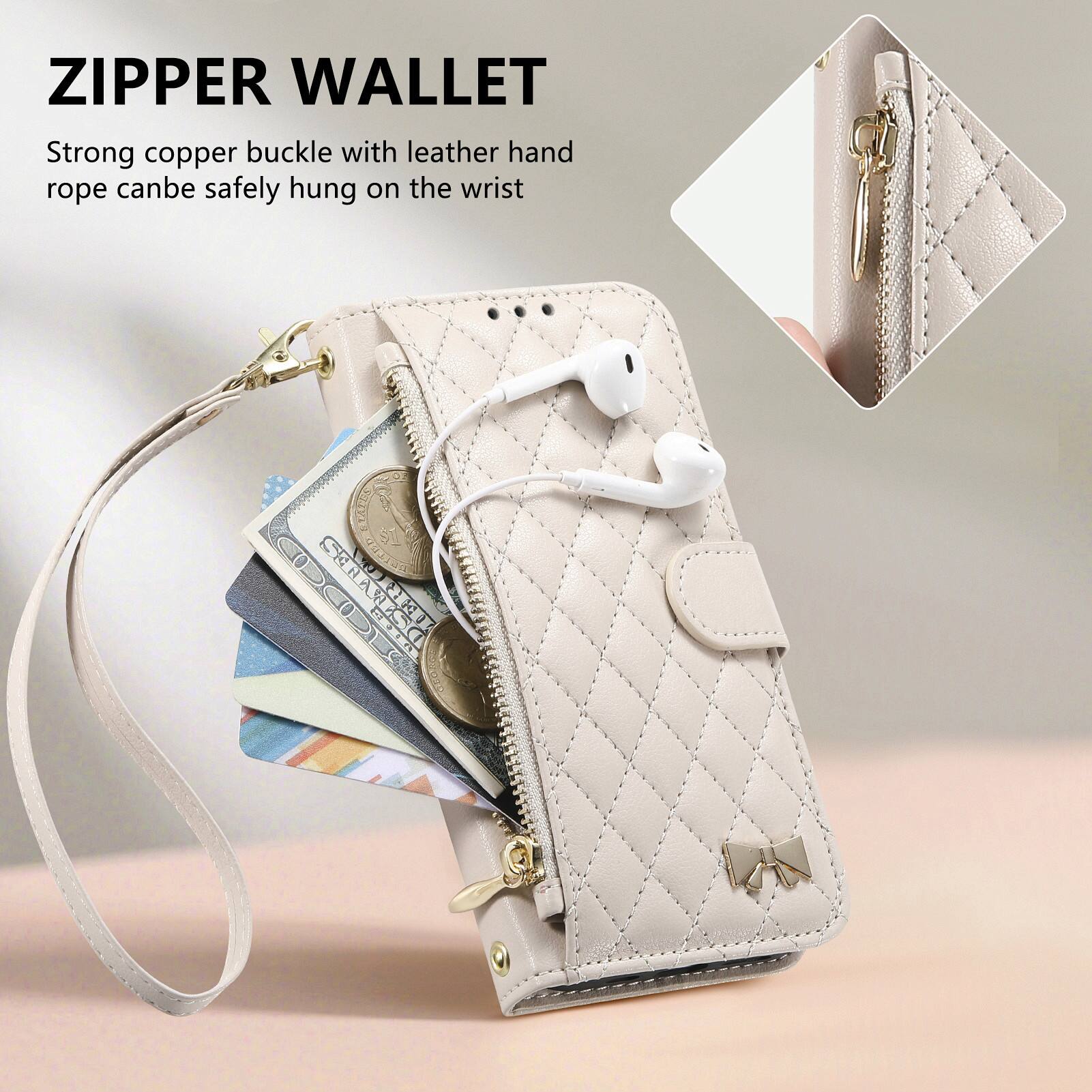 ZIPPER WALLET  
Strong copper buckle with leather hand rope can be safely hung on the wrist  

LLALTR 6634 T S1 RA