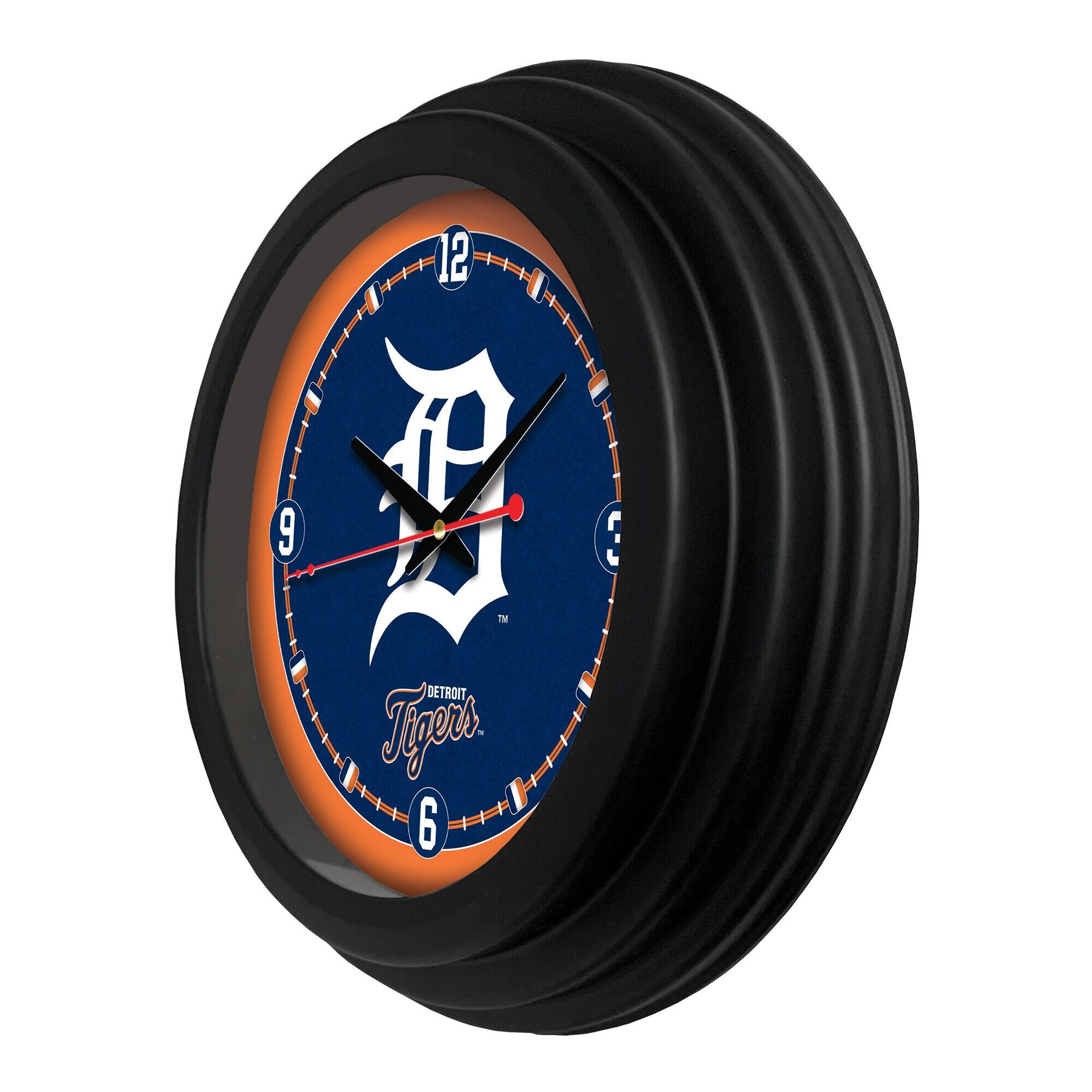 Alt View 1. Holland Bar Stool Co. - Detroit Tigers 15" Traditional Wall Clock - Black.