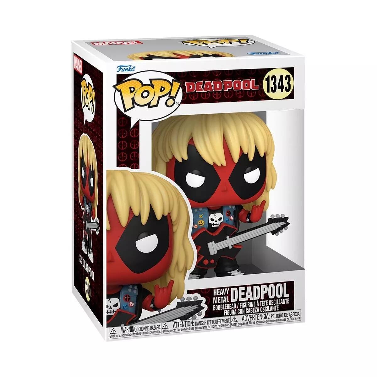 Funko POP! DEADPOOL 1343 M HEAVY DEADPOOL METAL TETE OSCILANTE I FIGURINE A BOBBLEHEAD CABEZA OSCILANTE FIGURA CON ASFIXA, PELIGRO DE TOUFFEMENT ADVERTENCIA: pora nitol neo a 3 meses DANGER pequetas 10 i adecsado HAZARO A ATTENTION: a entarbs d - d  not Pates A WARNING: CHOKING pies - srvet - cie -e 3 months Pettes to sibabe T Snal