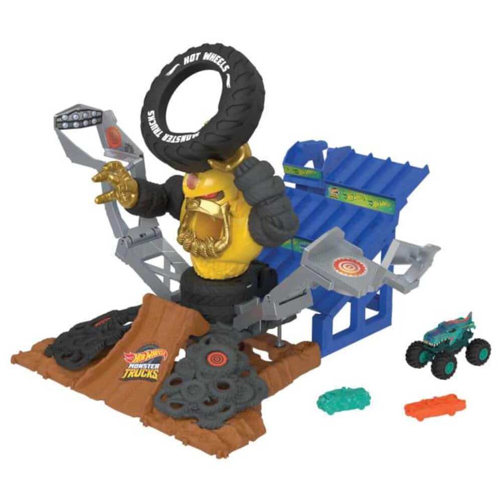 Mattel HPN71 Hot Wheels Monster Trucks Arena Smashers MEGA-Wrex vs. Crushzilla Takedown Playset - Black price history on PriceWatchPro