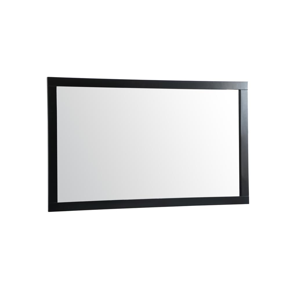 Alt View 1. Elegant Decor - Aqua vanity mirror 60x36 inch in black - Black.