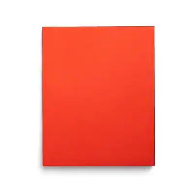 Front. Staples - Staples Smooth 2-Pocket Paper Folder, Orange, 25/Box (27535-CC) - Orange.