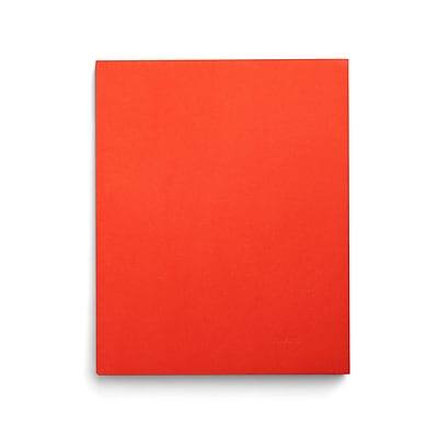 Front. Staples - Staples Smooth 2-Pocket Paper Folder, Orange, 25/Box (27535-CC) - Orange.
