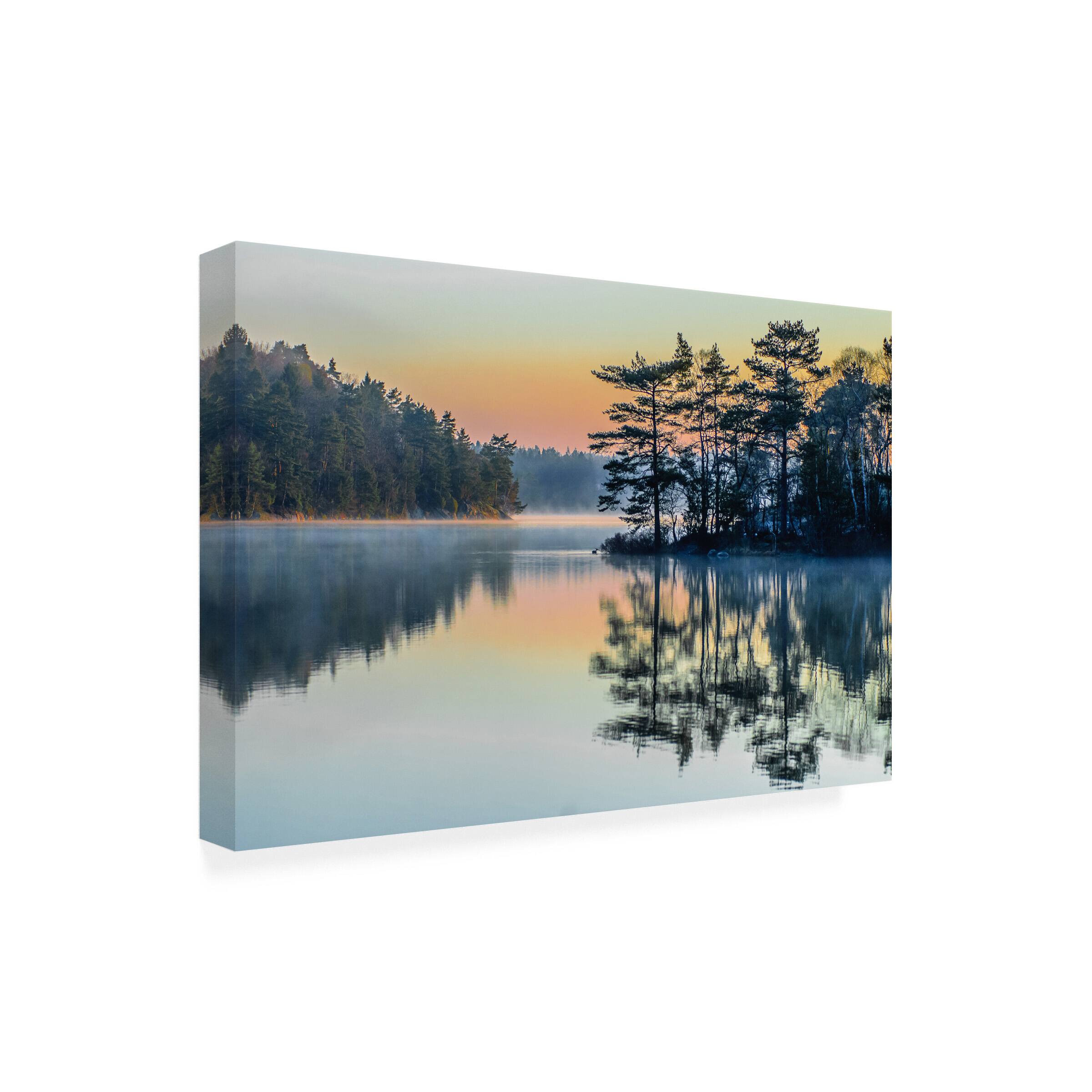 Front. Trademark Fine Art - Benny Pettersson 'Before People Wake' Canvas Art - Multicolor.