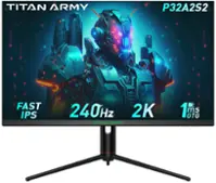 Titan-army - P32A2S2 32” Gaming Monitor, IPS 1ms GTG 240Hz 2K QHD FreeSync 97% DCI-P3 with HDR400 (DisplayPort, HDMI) - Black - Front_Zoom