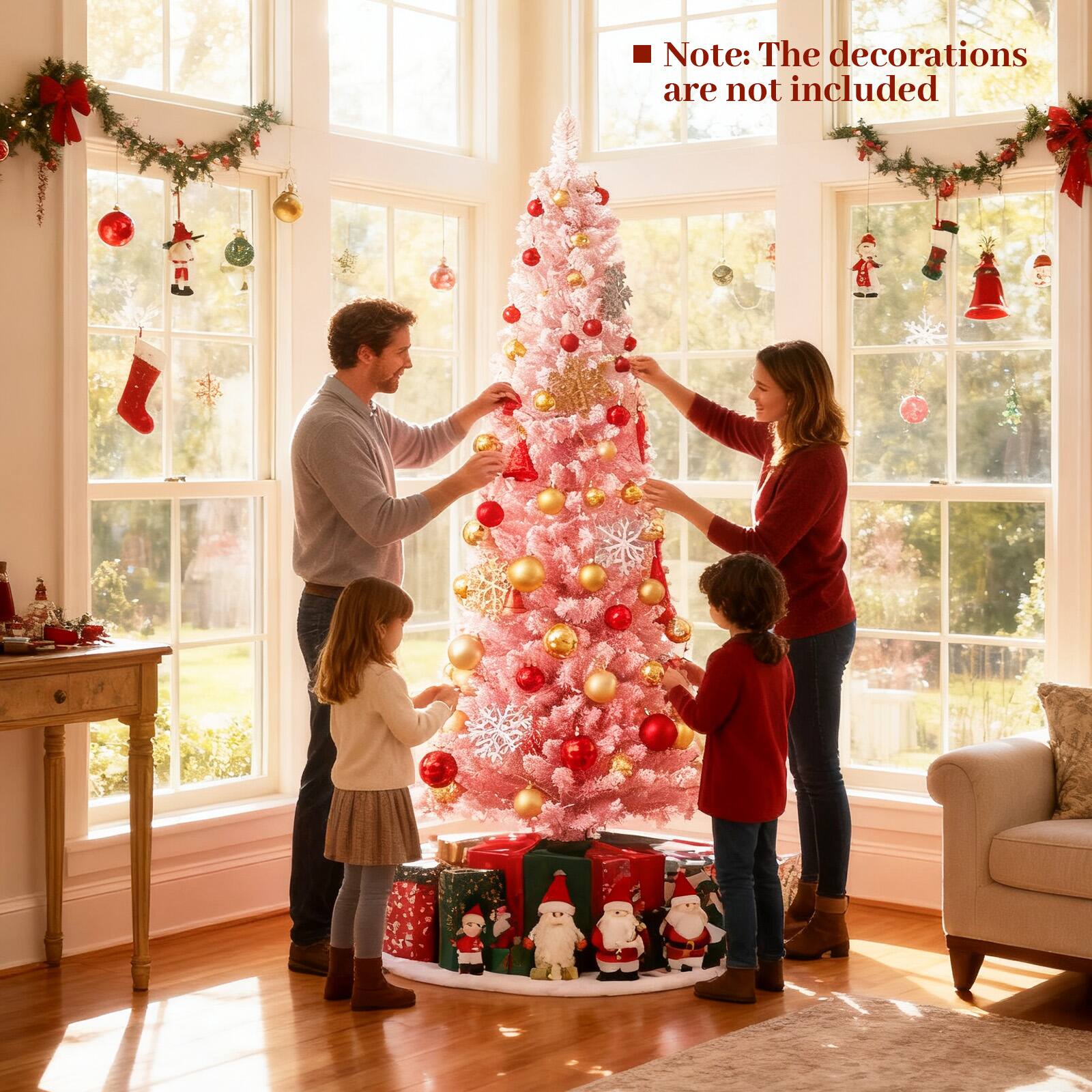 Note: The decorations are not included