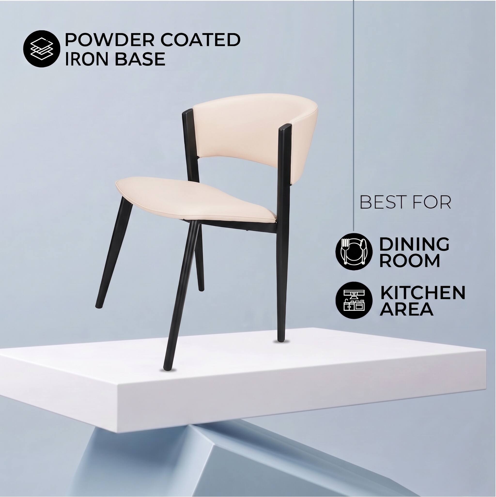 Powder Coated Iron Base Best for Dining Room Kitchen Area
