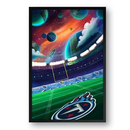 Sporticulture - Tennessee Titans Galaxy Print Framed Art - Blue