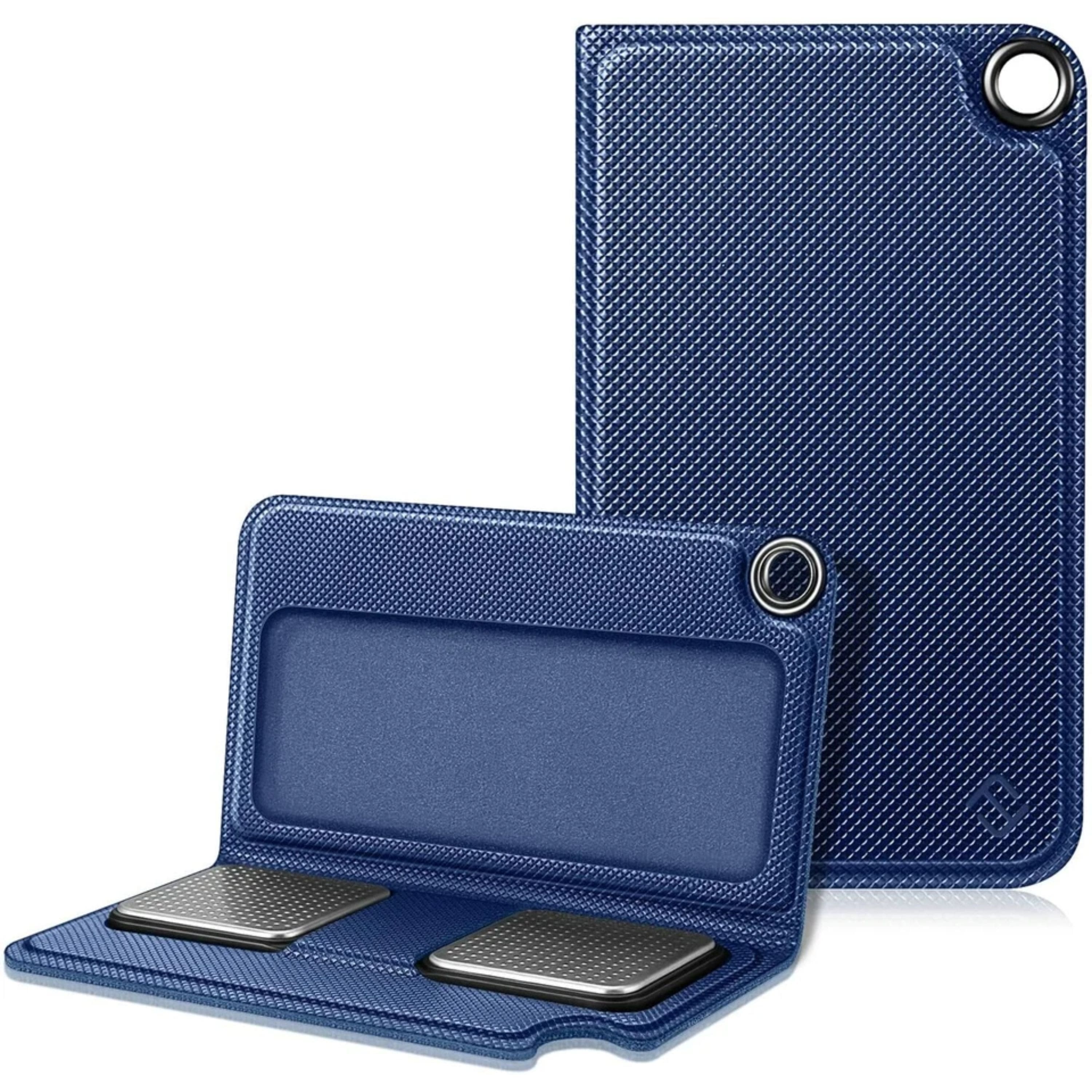 Kitcheniva - Carrying Case for KardiaMobile EKG Heart Monitor Durable PU Leather Cover Navy - Navy Blue