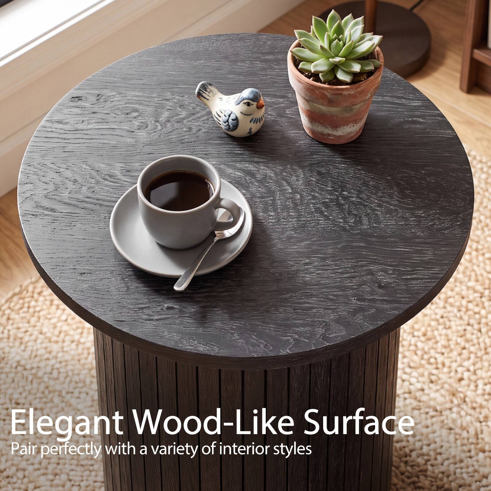 Elegant Wood-Like Surface  
Pair perfectly with a variety of interior styles