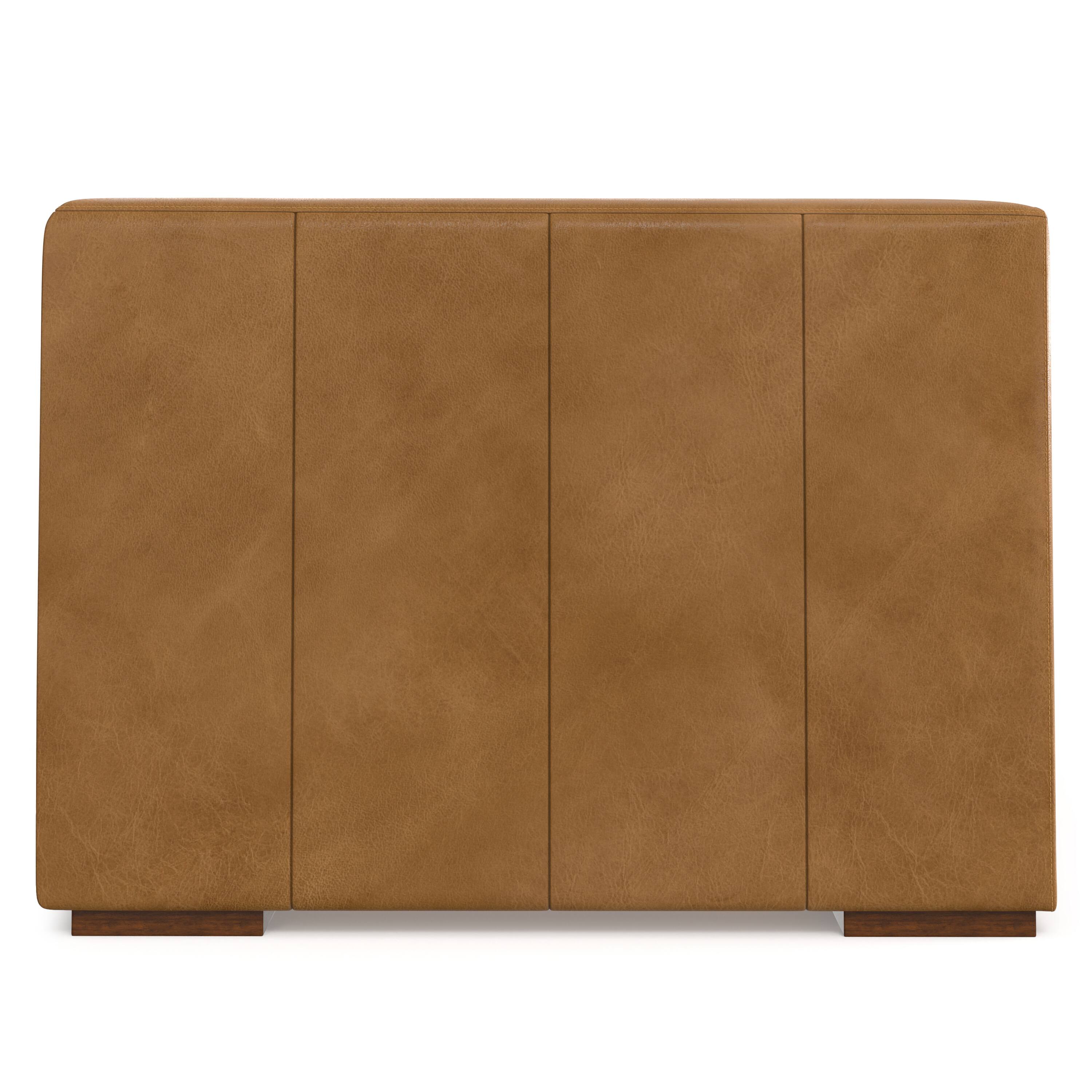 Alt View 4. Simpli Home - Rex Corner Sofa Module in Genuine Leather - Sienna.