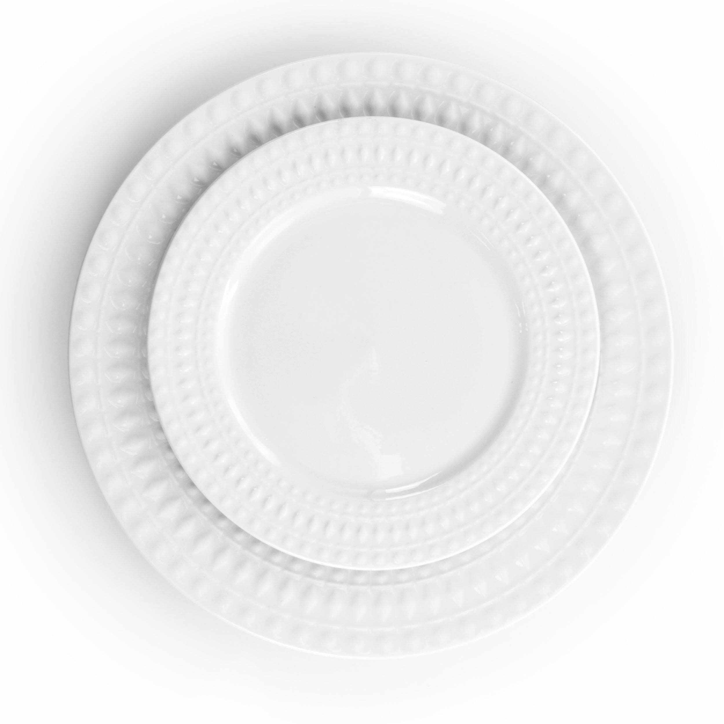 Alt View 9. Elama - Elama Cara 16 Piece Round Porcelain Dinnerware Set in White - White.