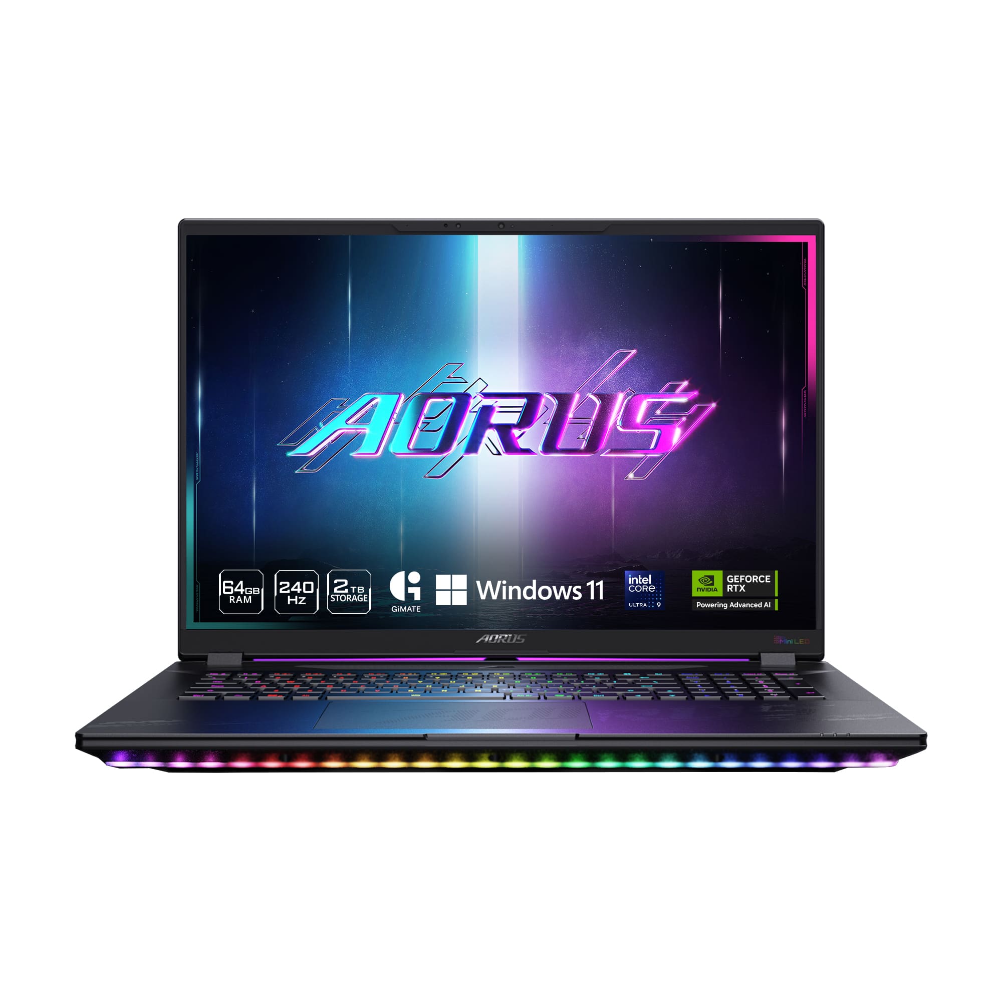 AORUS 64GB RAM 240Hz 2TB STORAGE "MAIE" Windows 11 Intel Core GEFORCE RTX Powering Advanced AI
