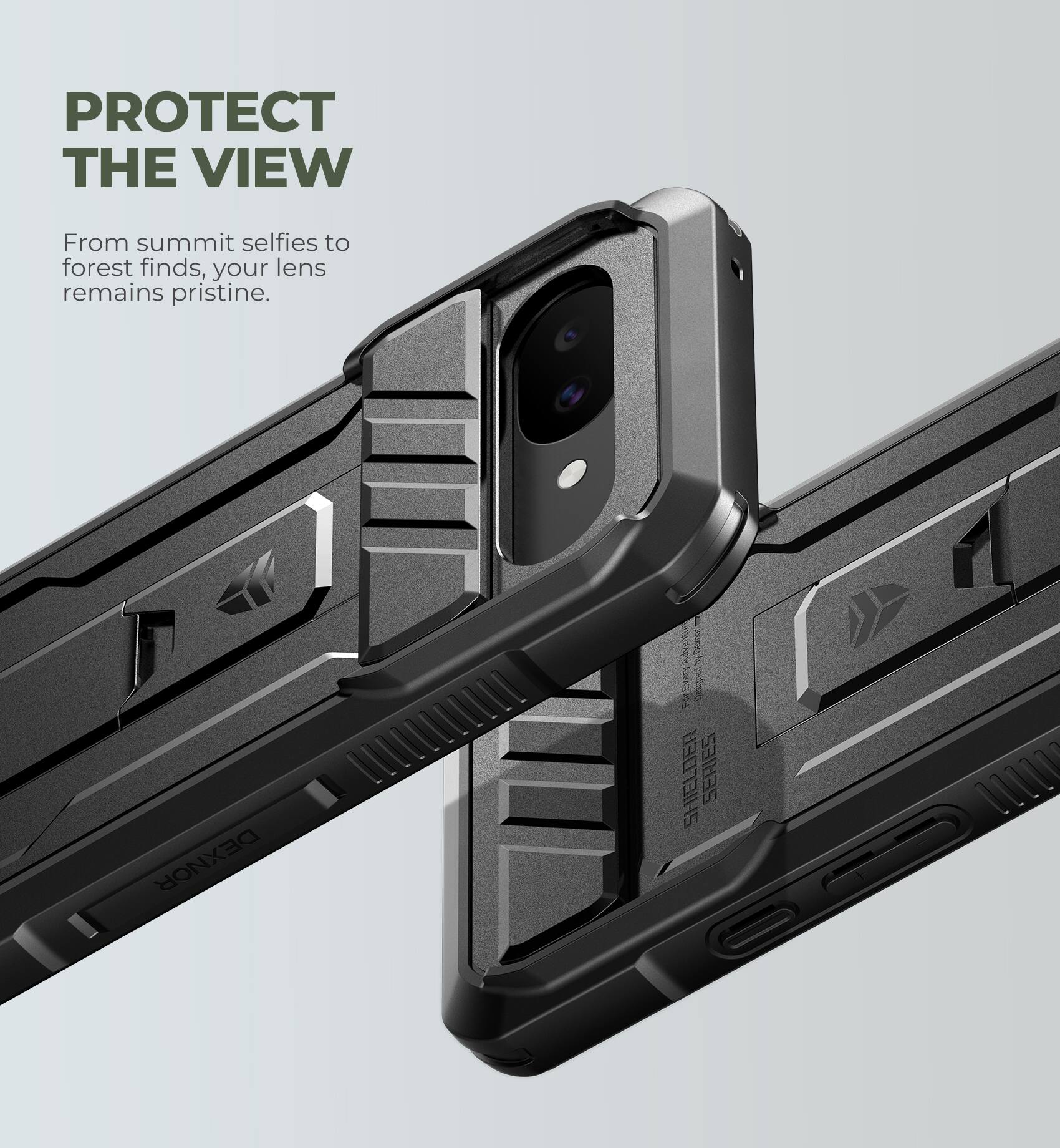 PROTECT THE VIEW  
From summit selfies to forest finds, your lens remains pristine.  
DEXNOR SHIELDER SERIES