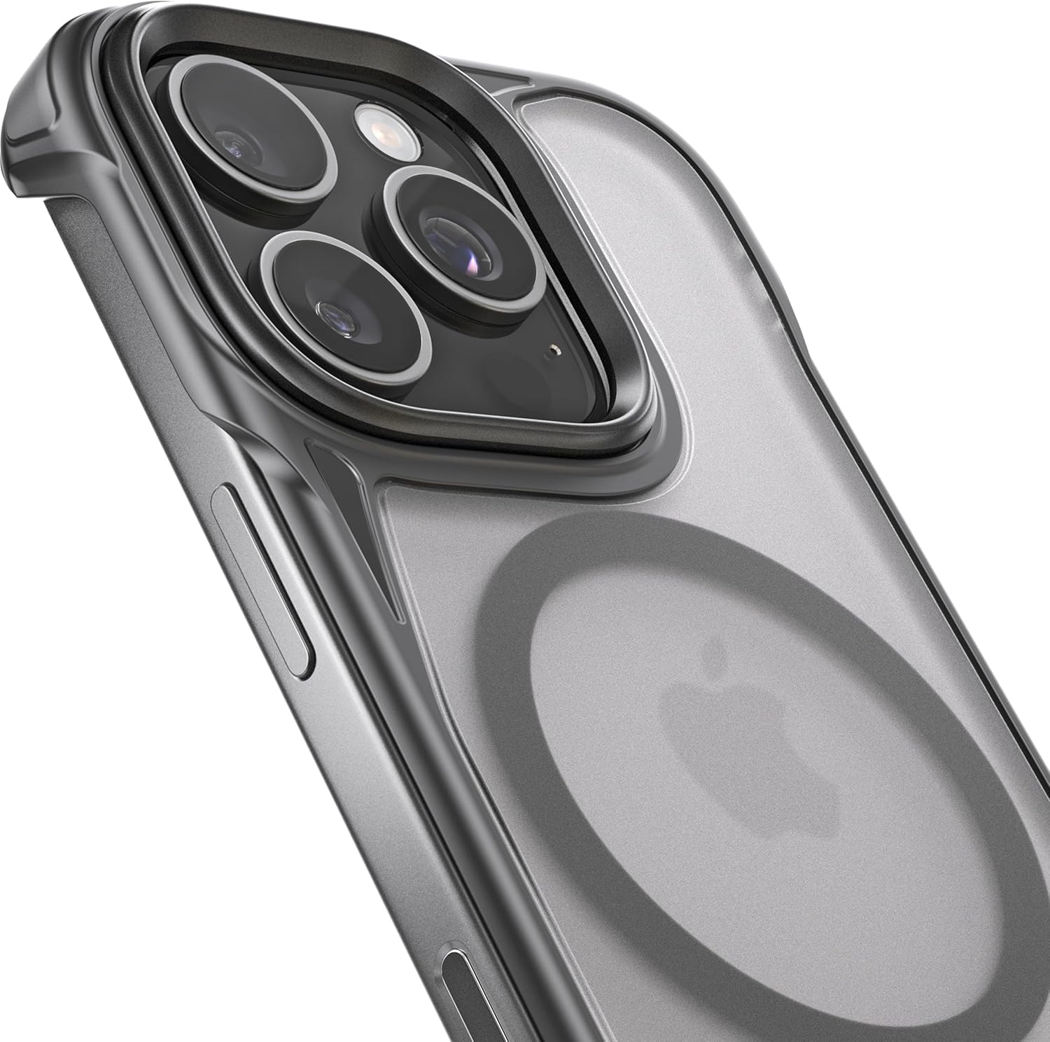 Alt View 1. Rebel - Rebel - Frosted FLEX Series Case For Apple iPhone 16 Pro - Black/Matte Clear - Black.