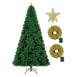 Skar Audio - Artificial Holiday Christmas Tree W/ 1005 Branch Tips1pcs Top Star 200 Led Operated String Lights - Green 6ft