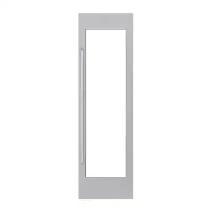 Front. SKS - Transitional Design Panel Kit for Wine Column Right Hinge 24-Inch - Satin Stainless Steel.
