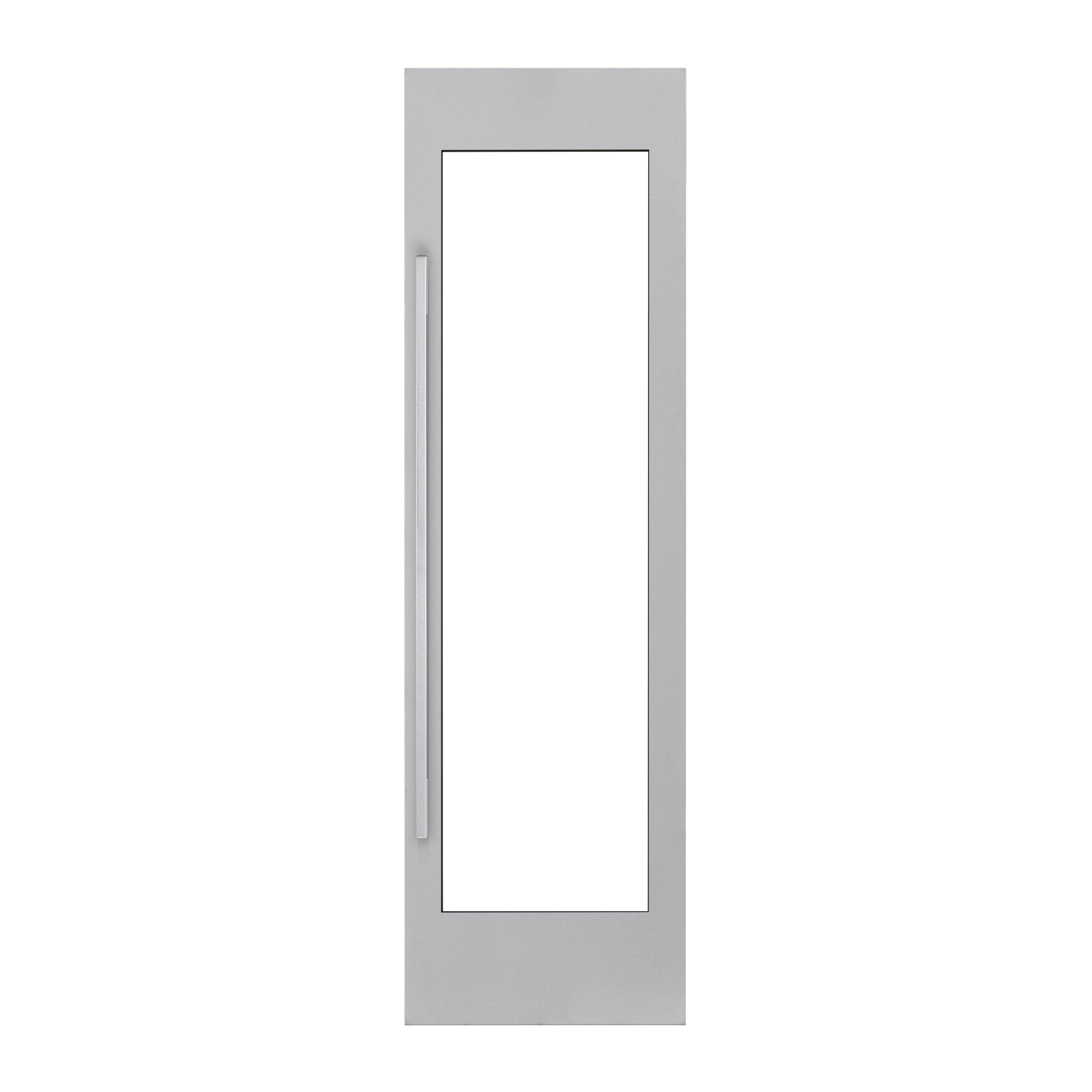 Front. SKS - Transitional Design Panel Kit for Wine Column Right Hinge 24-Inch - Satin Stainless Steel.