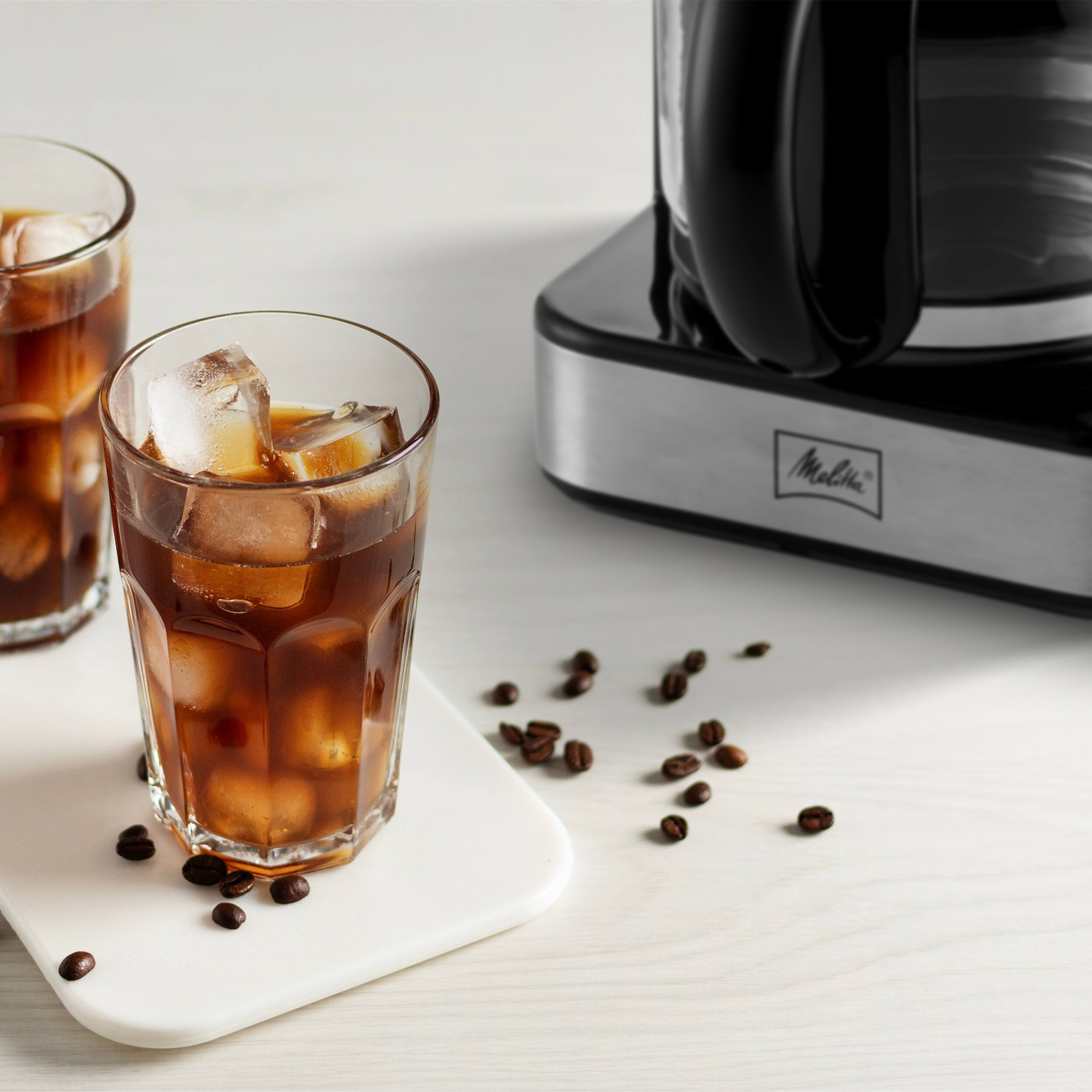 Alt View 10. Melitta - Aroma Tocco Plus 12-cup Hot and Iced Drip Coffee Maker with Glass Carafe and Touch Control Display - Black.