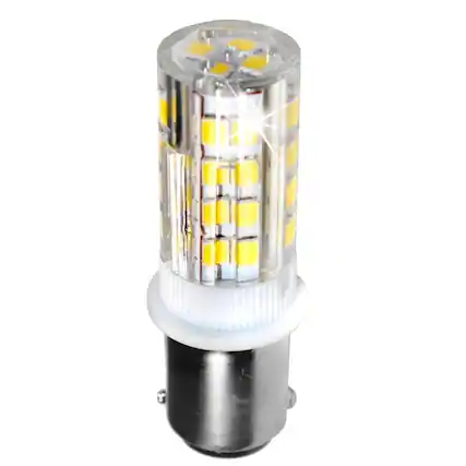Front. HQRP - HQRP BA15d LED Bulb Dual Contact Cool White 6300-7000K 32-SMD 12-24V DC for Marine/RV Trailer Lights.