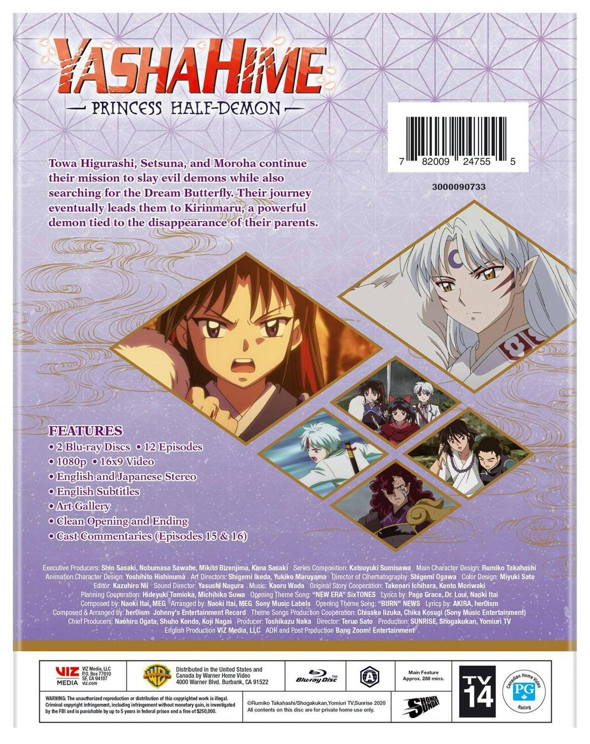 Back. Yashahime: Princess Half-Demon - Season 1 Part 2 [Blu-ray].