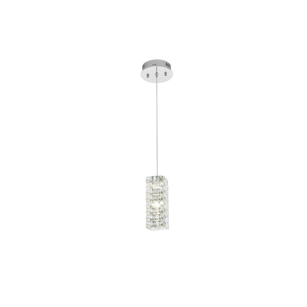 Alt View 2. Elegant Lighting - Aston 6.5 inch LED Pendant in Chrome - Chrome.