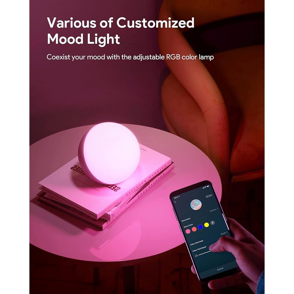 Various of Customized Mood Light  
Coexist your mood with the adjustable RGB color lamp
