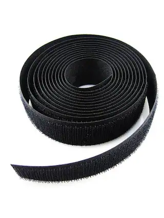 Front. Grizzly Supply - 3/4" Hook & Loop Continuous Roll 25 yards/roll - Black.