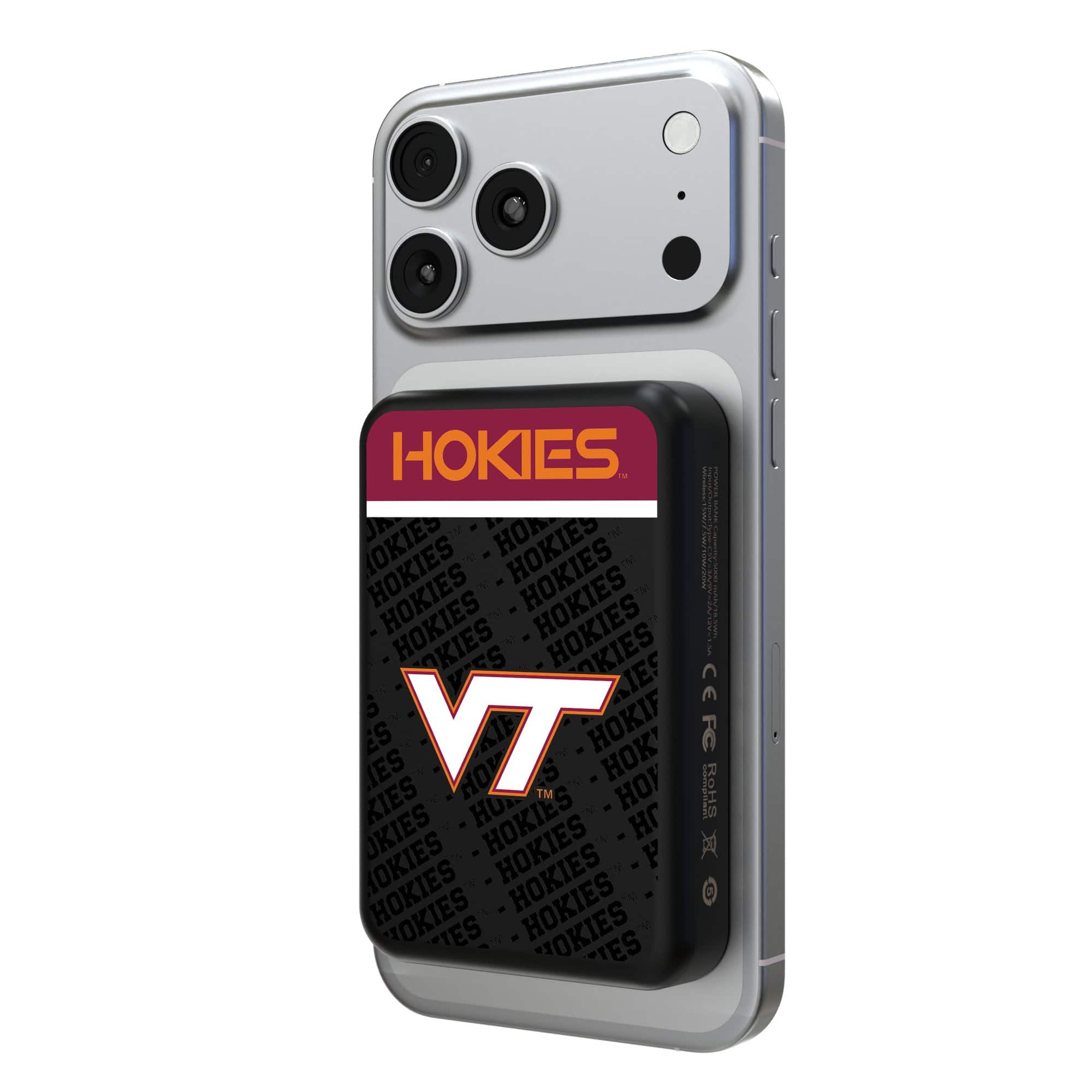 Keyscaper - Virginia Tech Hokies Endzone Plus Wireless Power Bank - Multicolor