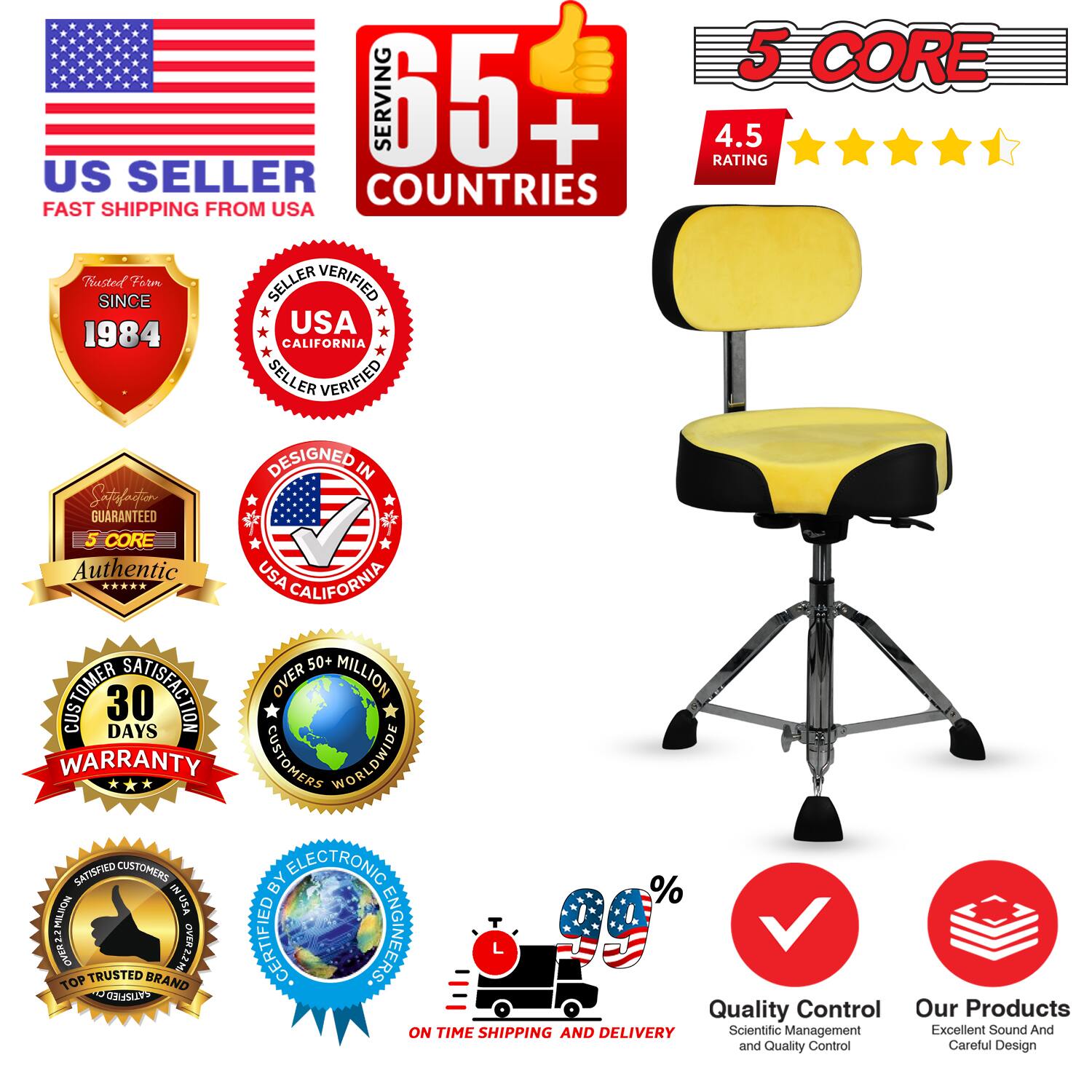 - US Seller
- Fast Shipping from USA
- 5 Core
- 65+ Countries
- 4.5 Rating
- Trusted Since 1984
- Seller Verified USA California
- Authentic USA California
- Satisfaction Guaranteed 5 Core
- 30 Days Warranty
- Over 50+ Million Customers Worldwide
- Certified by Electronic Engineers
- Top Trusted Brand
- On Time Shipping and Delivery
- Quality Control: Scientific Management and Quality Control
- Our Products: Excellent Sound and Careful Design