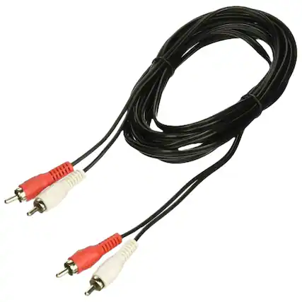 Front. Sanoxy - RCA Stereo Audio Cable Dual RCA Male Gold-Plated AV Cord FOR HDTV DVD VCR (5 FT) - Black.