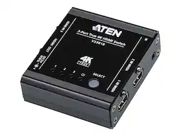 Aten Technology - 3-Port True 4K HDMI Switch (VS381B) - Black