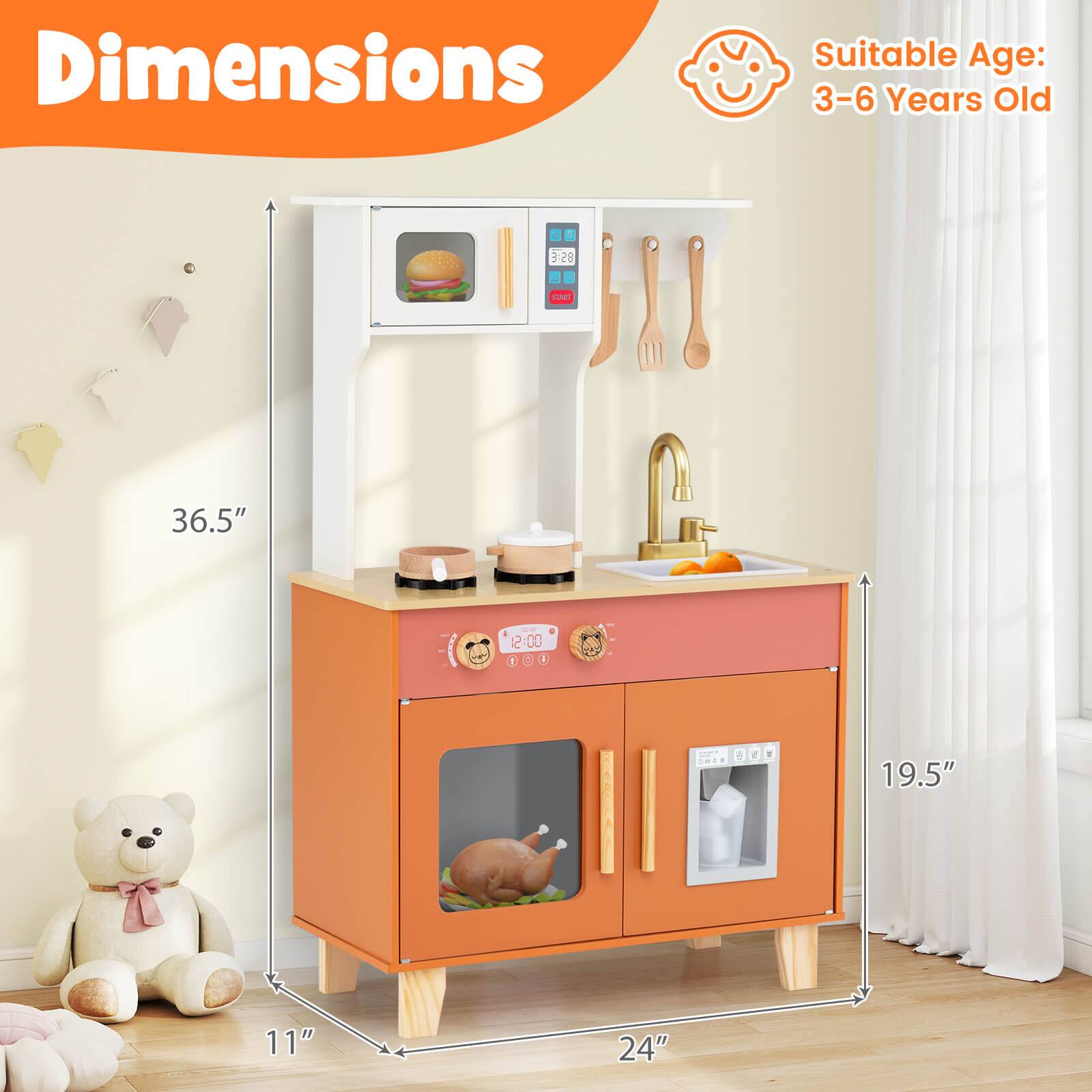 Dimensions  
Suitable Age: 3-6 Years Old  

36.5"  
19.5"  
24"  
11"