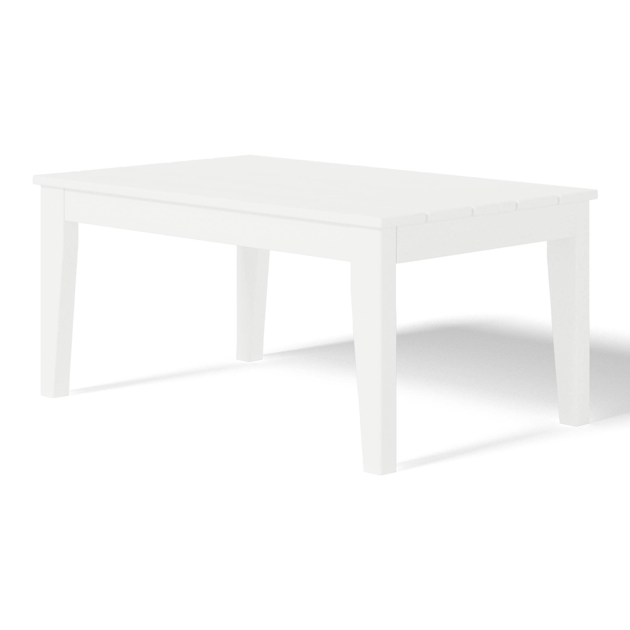 Alt View 1. WestinTrends - WestinTrends Malibu Low Outdoor HDPE Patio Rectangle Coffee Table - White.