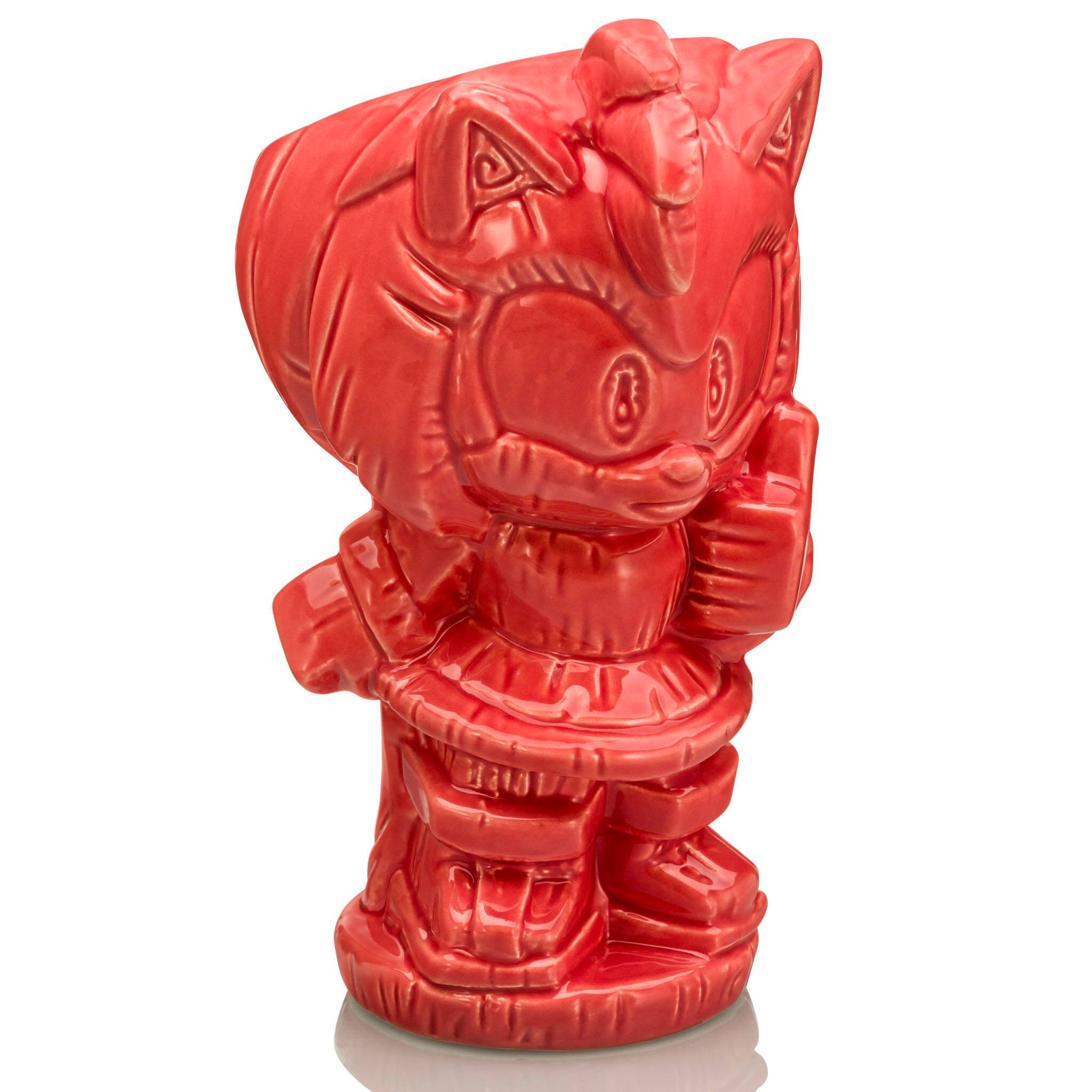 Alt View 1. ThinkGeek - Geeki Tikis Sonic The Hedgehog Amy Rose Ceramic Mug | Holds 11 Ounces - Red.