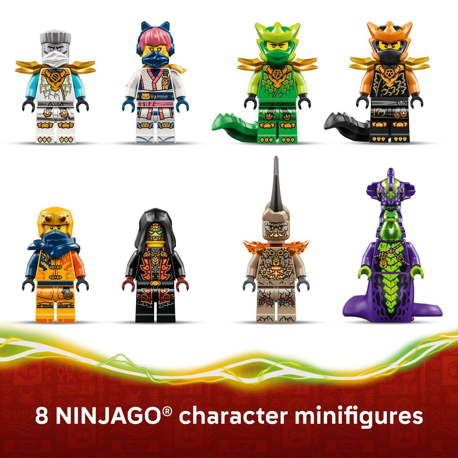 8 NINJAGO® character minifigures